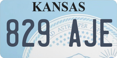 KS license plate 829AJE