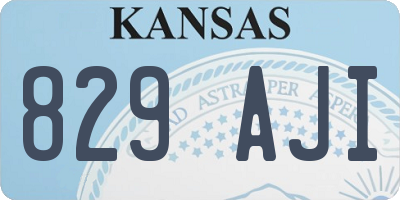 KS license plate 829AJI