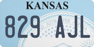 KS license plate 829AJL