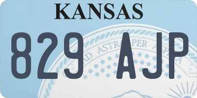 KS license plate 829AJP