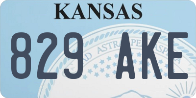 KS license plate 829AKE