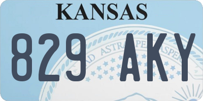 KS license plate 829AKY