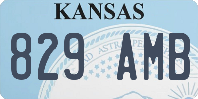 KS license plate 829AMB