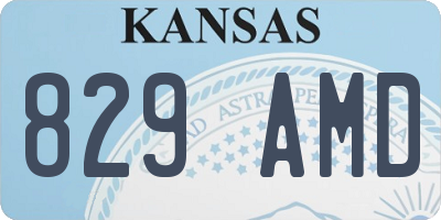 KS license plate 829AMD