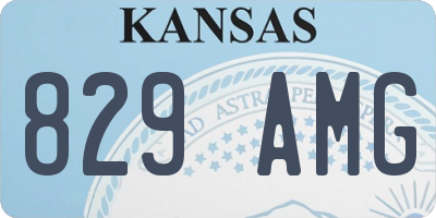 KS license plate 829AMG
