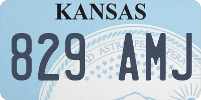 KS license plate 829AMJ
