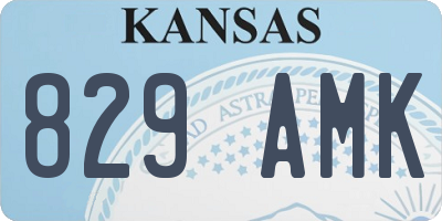 KS license plate 829AMK