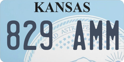 KS license plate 829AMM