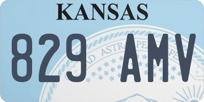 KS license plate 829AMV