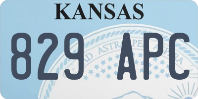 KS license plate 829APC