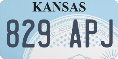 KS license plate 829APJ