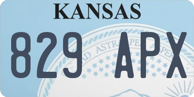 KS license plate 829APX
