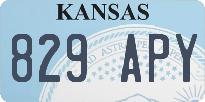KS license plate 829APY