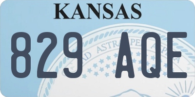 KS license plate 829AQE