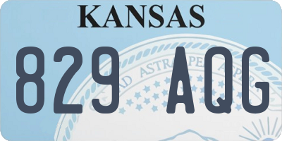 KS license plate 829AQG