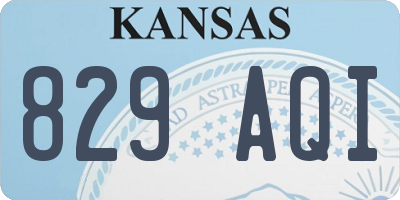 KS license plate 829AQI