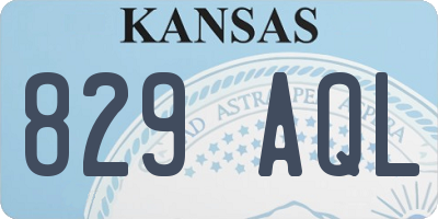 KS license plate 829AQL