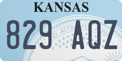 KS license plate 829AQZ