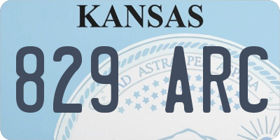KS license plate 829ARC