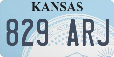KS license plate 829ARJ