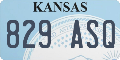KS license plate 829ASQ
