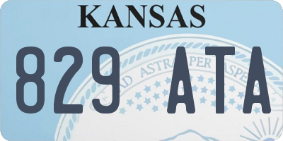 KS license plate 829ATA