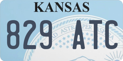 KS license plate 829ATC