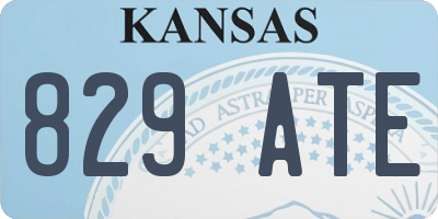 KS license plate 829ATE