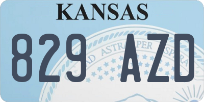 KS license plate 829AZD