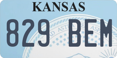 KS license plate 829BEM