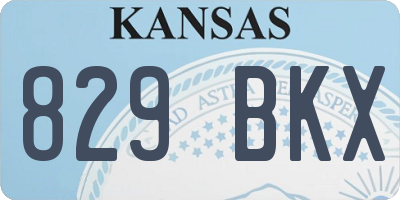 KS license plate 829BKX