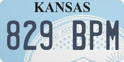 KS license plate 829BPM