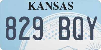 KS license plate 829BQY