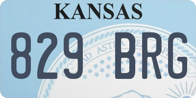 KS license plate 829BRG