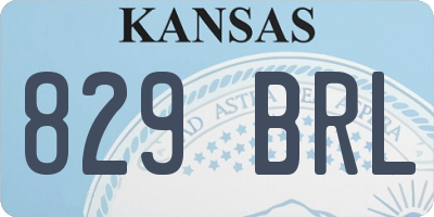 KS license plate 829BRL