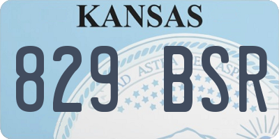 KS license plate 829BSR