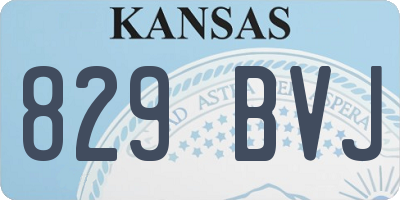 KS license plate 829BVJ