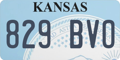 KS license plate 829BVO
