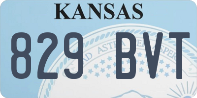 KS license plate 829BVT