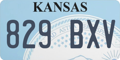 KS license plate 829BXV