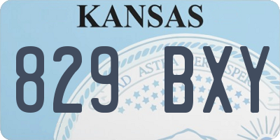 KS license plate 829BXY