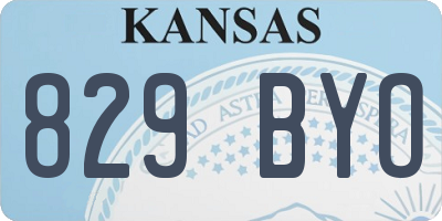 KS license plate 829BYO