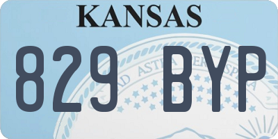 KS license plate 829BYP