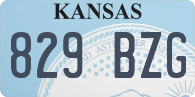 KS license plate 829BZG