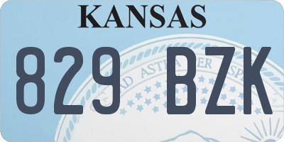 KS license plate 829BZK