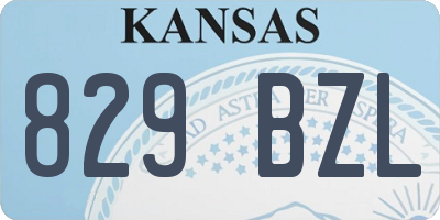 KS license plate 829BZL