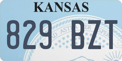 KS license plate 829BZT