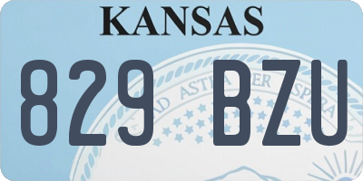 KS license plate 829BZU