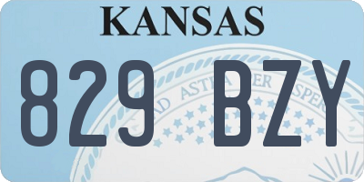 KS license plate 829BZY