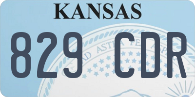 KS license plate 829CDR